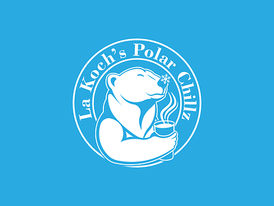 La Koch's "Polar Chillz" logo concept for tumblers badge bear branding circular cold drink hot logo smell tumbler white bear winter