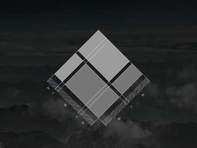 Chugach Logo Construction | Dental Studio concept construction dental greyscale grid icon logo logo construction logogrid logotype mark modern mountain mountain logo mountains rhomb rhombus simple