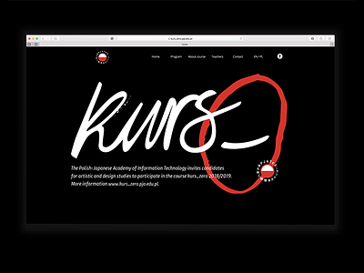 Kurs_zero Identity system basic course design illustration landingpage lettering typography ux web