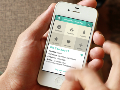 Homeopathy App for iOS app design homeopathy ios iphone iphone5 medicine