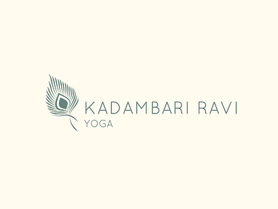 Kadambari Ravi branding design envelope feather identity logo peacock stationery visiting cards yoga