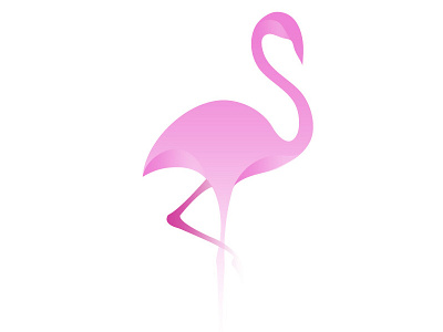 Minimal Flamingo art bird flamingo gradient happy illustrator packaging pink