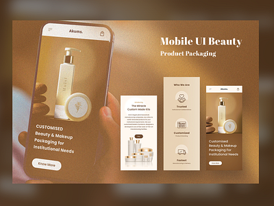 Mobile UI Beauty Packaging best color designer mobile prototype screen ui user interface