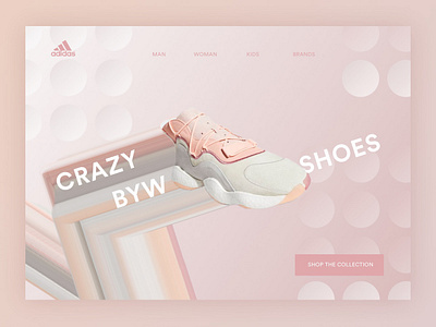 Adidas landing concept landing landing page sportswear ui web