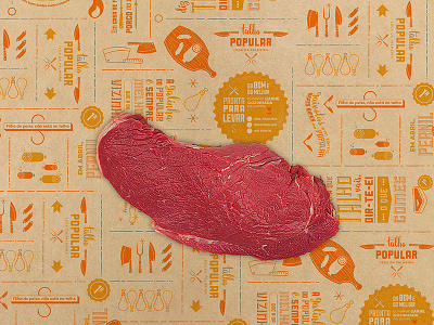 Popular Butchery / Talho Popular branding butchery meat paper popular porto talho