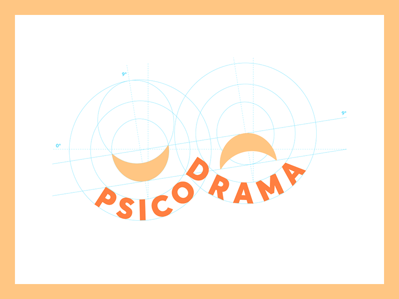 MJE Psicodrama series - The typo symbol branding grid logo psicodrama typogaphy