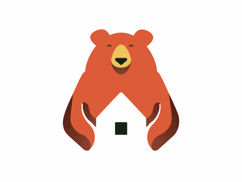 Our village logo animation after effects animal animation bear character logo logoanimation motion motiondesignschool roar