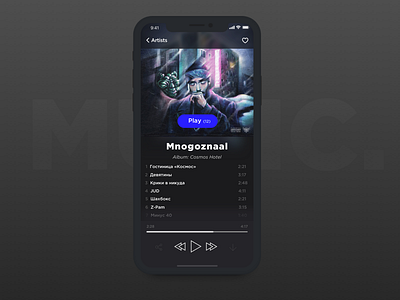 DailyUI (9 Day) Music player