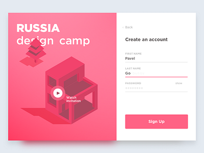 DailyUI (16 Day) Pop-Up Login 016 camp create dailyui login popup russia