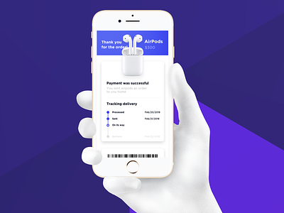 DailyUI (17 Day) Email Receipt 017 airpods apple dailyui delivery email receipt ui