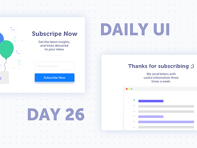 DailyUI (026 Day) — Subscribe