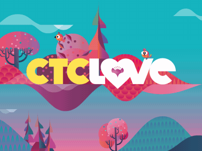 CTC Love animaton bird love motion rabbit tree