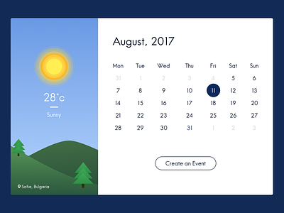 Calendar/Weather desktop app - part 2