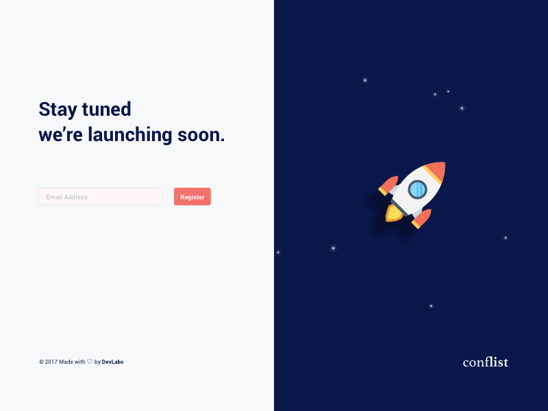 Coming soon page animation coming soon launch rocket space web