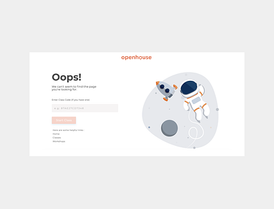 404 : Class Not Found 404 error design illustration logo ui web