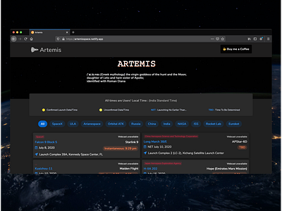 Artemis : Track Rocket Launches