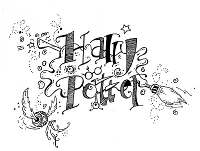 Harry Potter Doodle design doodle harrypotter illustration vector