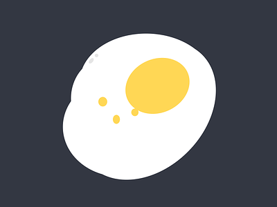 Omelette 🍳 dark theme design egg flat food illustration logo omelette sunday vector yellow