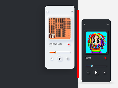 Soft UI Music Player 2020 trend app basic dark mode design flat minimal music player neumorphic neumorphism soft ui