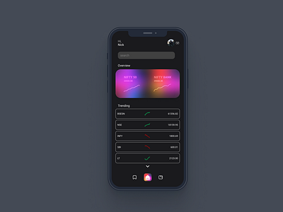 Stock Trading App Dark Theme