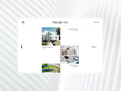 Architectural Studio Website (Projects Page) archi architect architecture design interaction minimal ui webdesign website