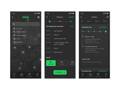 Wipik - Delivery App app branding design ui ux