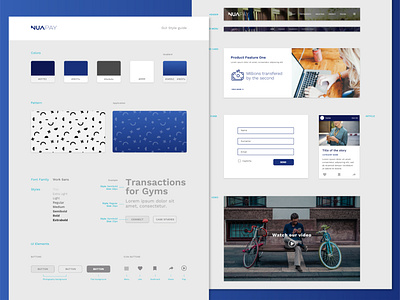 Nuapay Website - Style guide branding design typography ui ux web website