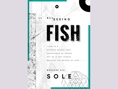 The All Seeing Fish design humour typography vector