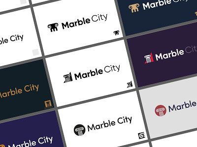 Marble City branding design logo typography vector