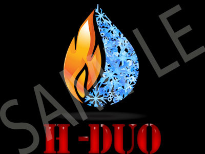 Brandmark Air Conditioning Company Logo named "H-DUO" abstract logo air conditioner art brand identity design brandmark logo creative illustration logo logo alphabet logo art snow