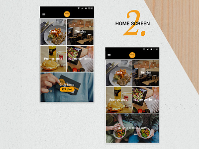 Tento App home screen android app appmobile foodie ios iot mobile ui uidesign visual
