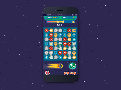 3Space Game android app apps game gaming interfaces ios space ui ux visual design