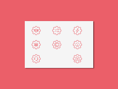 Icons for Tumbili drafted icons minimal minimalistic presentation red tumbili website
