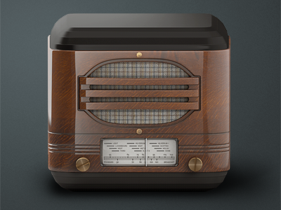 Vintage Radio iOS Icon icon ios radio vintage woooooood