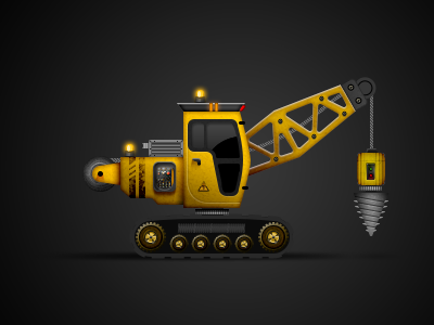 Crane builder caterpillar construction crane drill machine mine vehicle