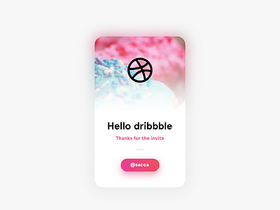 Hello dribbble card debut dribbble first shot invitation thanks