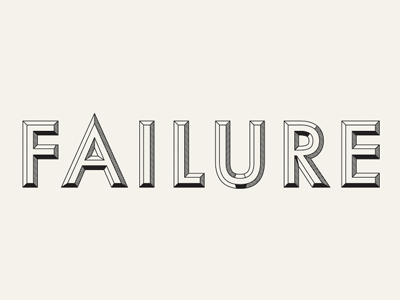 Fail failure type typography