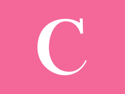 C alphabet c design letter type