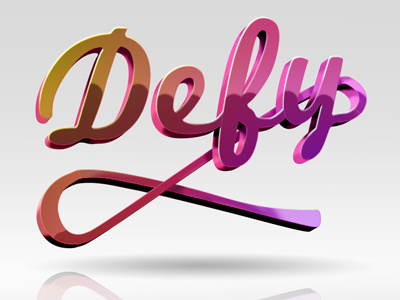 Defy defy photoshop style test type