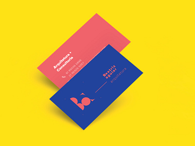 Architecture Consultancy identity v1 architecture blue business card design identity red yellow