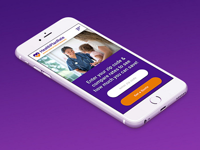 HealthPlanRate - Mobile create account health care mobile redesign signup ui ux