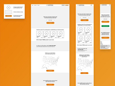 HealthPlanRate - Wireframe redesign ui ux wireframe