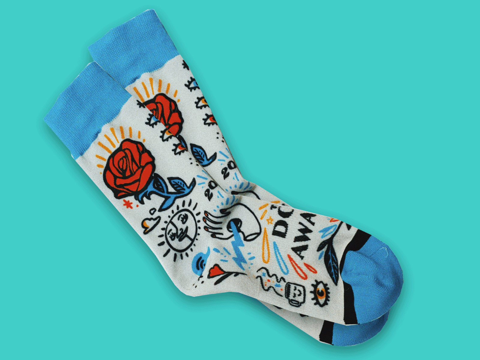 Sock Design apparel design illustration sock design socks