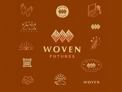 Woven Brand identity design graphic design illustrated logo illustration logo logo design visual identity