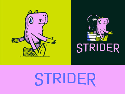 Strider Brand Identity branding character design design illustration lettering logo mascot visual identity