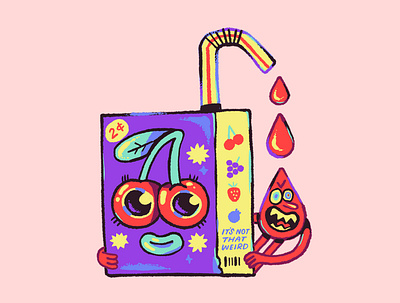 Weirdo Juice cartoon character design concept art funny illustration illustration juice box