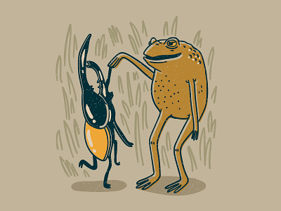 Muggy Dances beetle childrens book dancing frog illustration toad
