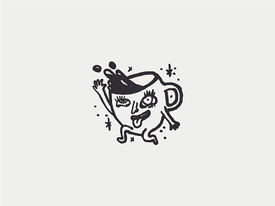 Coffee Time caffeinated coffee illustration mug rough sketch
