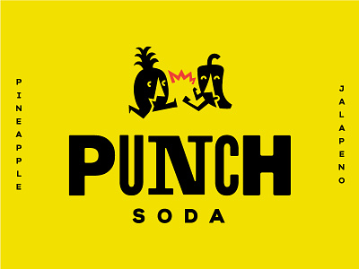 Punch Soda pt. 1 branding character design design illustration logo design soda typography visual identity word mark