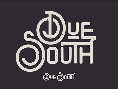 Due South logo lockup lettering logo design music festival visual identity word mark